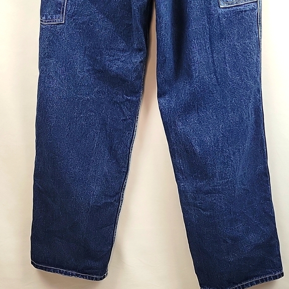 John Galt Wide Leg Carpenter Style Jeans Dark Wash Size 5 - Picture 7 of 14